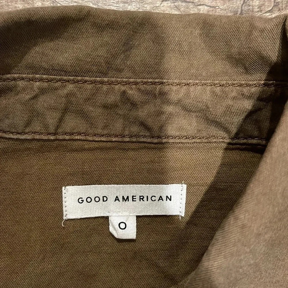 NWOT!! Good American - Good Cinched Elasticized Long-Sleeve Jumpsuit - Size 0 - Picture 9 of 13